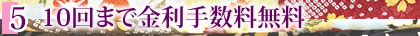 (５)10回まで金利手数料無料